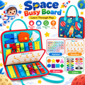 🧠 Montessori Busy Board for Toddlers – Interactive Sensory Learning Toy 🎒 Screen-Free Educational Activity Book