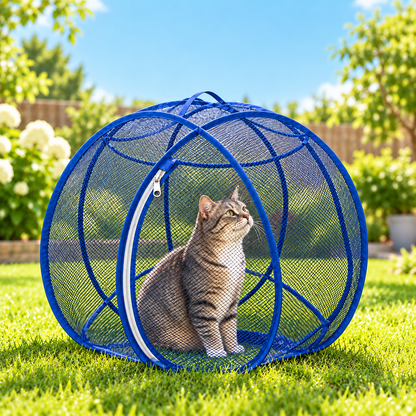 🐱 Pop-Up Cat Playpen – 32' Breathable Mesh Indoor & Outdoor Pet Enclosure