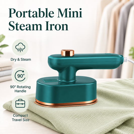 Wrinkled Clothes? Smooth Them Anywhere with the Portable Mini Steam Iron