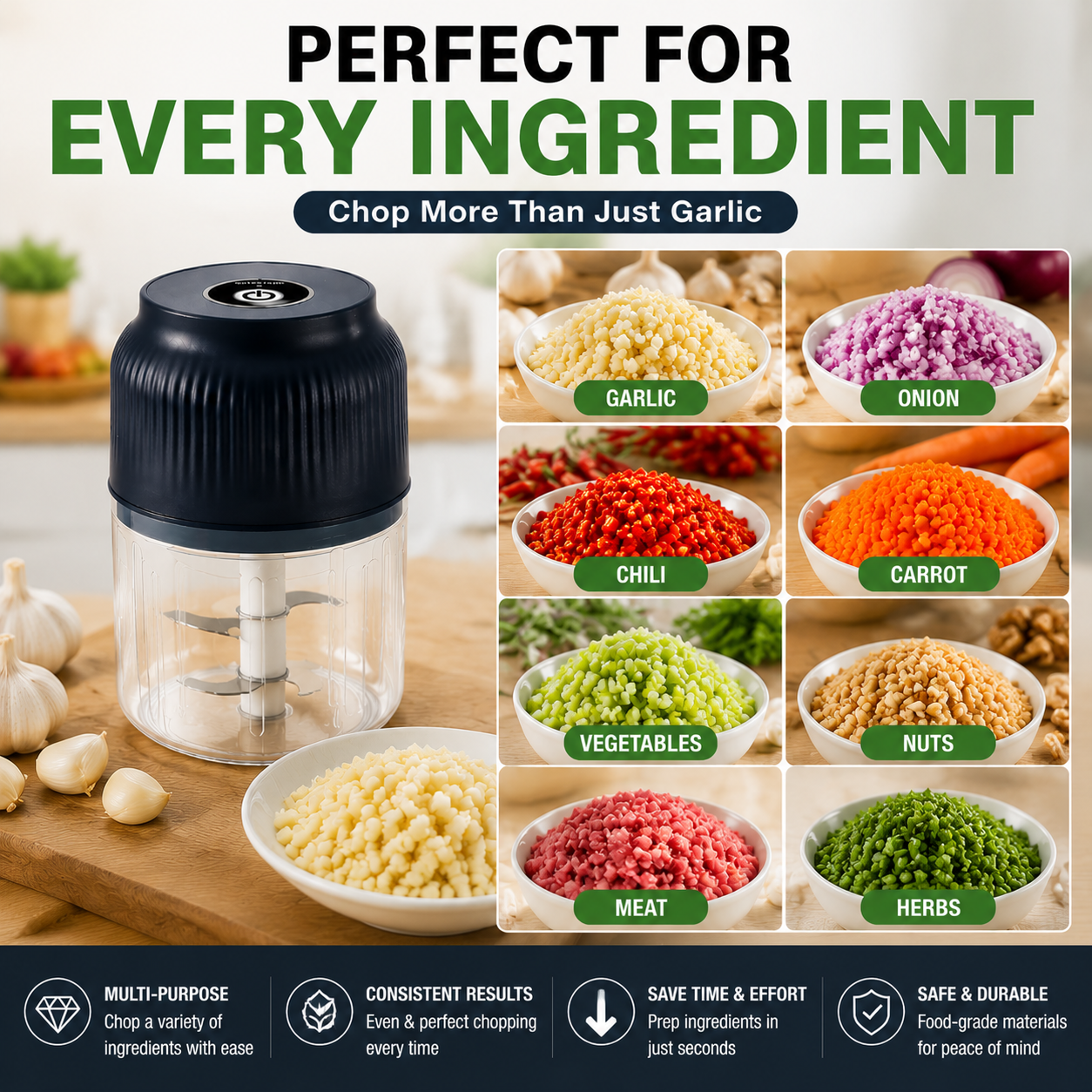 🔥50% off on the last day| 😩 Still Chopping Garlic by Hand? This Kitchen Gadget Does It in 3 Seconds