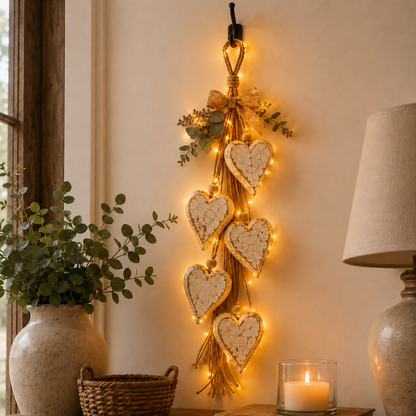 🤎 Hanging Heart Wall Decor-Bring Rustic Warmth Into Your Home