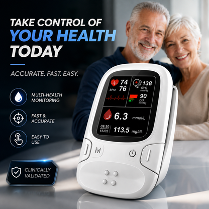 💙Portable Digital Wellness Device – 🩺Compact Design, One-Touch Operation & Easy-to-Read Display