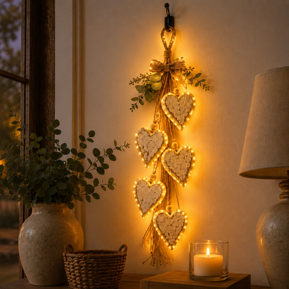 🤎 Hanging Heart Wall Decor-Bring Rustic Warmth Into Your Home
