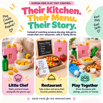 🥣3D Pretend Food Play Set – Interactive Pasta Kitchen Toys