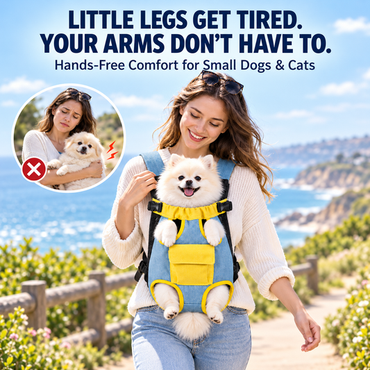 Hands-Free Front Pet Carrier for Small Dogs & Cats