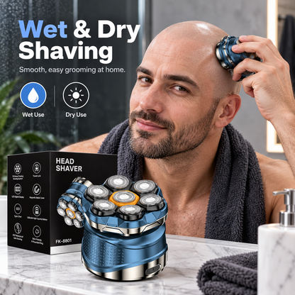 🪒 7D Rotary Head Shaver Kit — Waterproof & Easy to Use