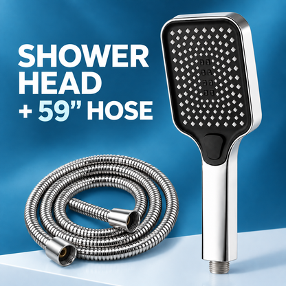 🚿 Tired of Weak Water Pressure? 4-Mode High-Pressure Handheld Showerhead