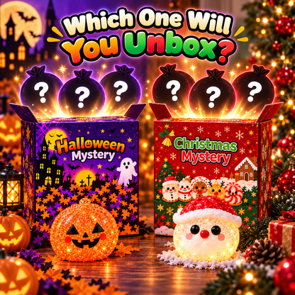 🎈Limited stock Holiday Mystery Dumpling Squishy – Halloween & Christmas Editions