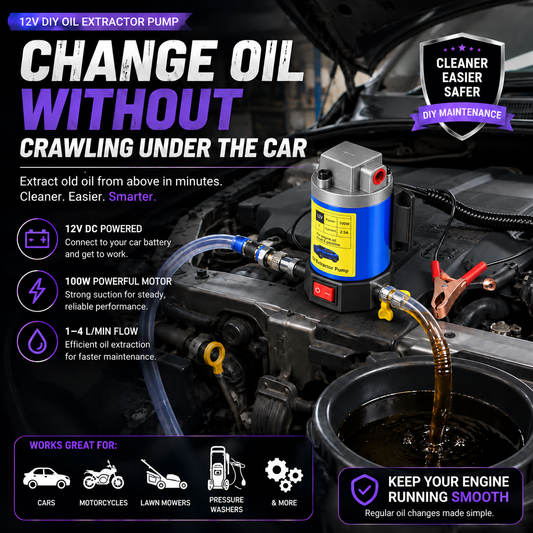💪💪💪Fall Sale 50% OFF🔥 | 12V Portable Oil Extractor Pump – Easier DIY Oil Changes