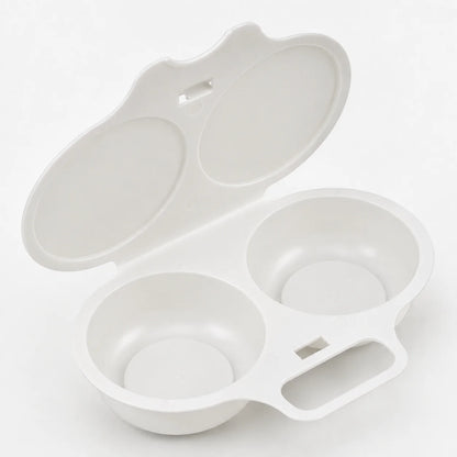 🔥Microwave Egg Poacher – Dual-Cavity Steamer, Rapid Heating, Non-Stick PP – Ideal for Home, Office & Travel!