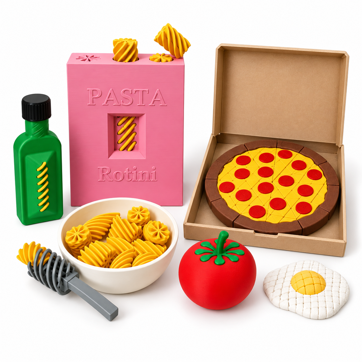 🍝3D Pretend Food Play Set🍅 – Interactive Pasta Kitchen Toys