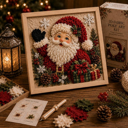 🔥HOT SALE 50% OFF🔥3D Christmas Fabric Poke Art Kit – DIY Holiday Decor