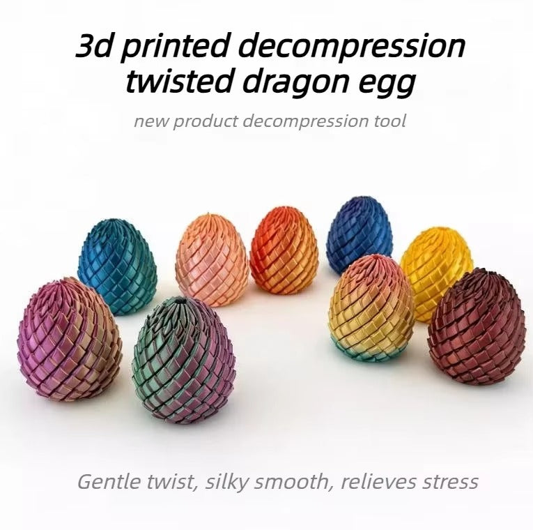 3D Printed Twisted Dragon Egg – Sensory Fidget & Stress Relief Toy