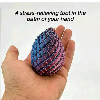 3D Printed Twisted Dragon Egg – Sensory Fidget & Stress Relief Toy