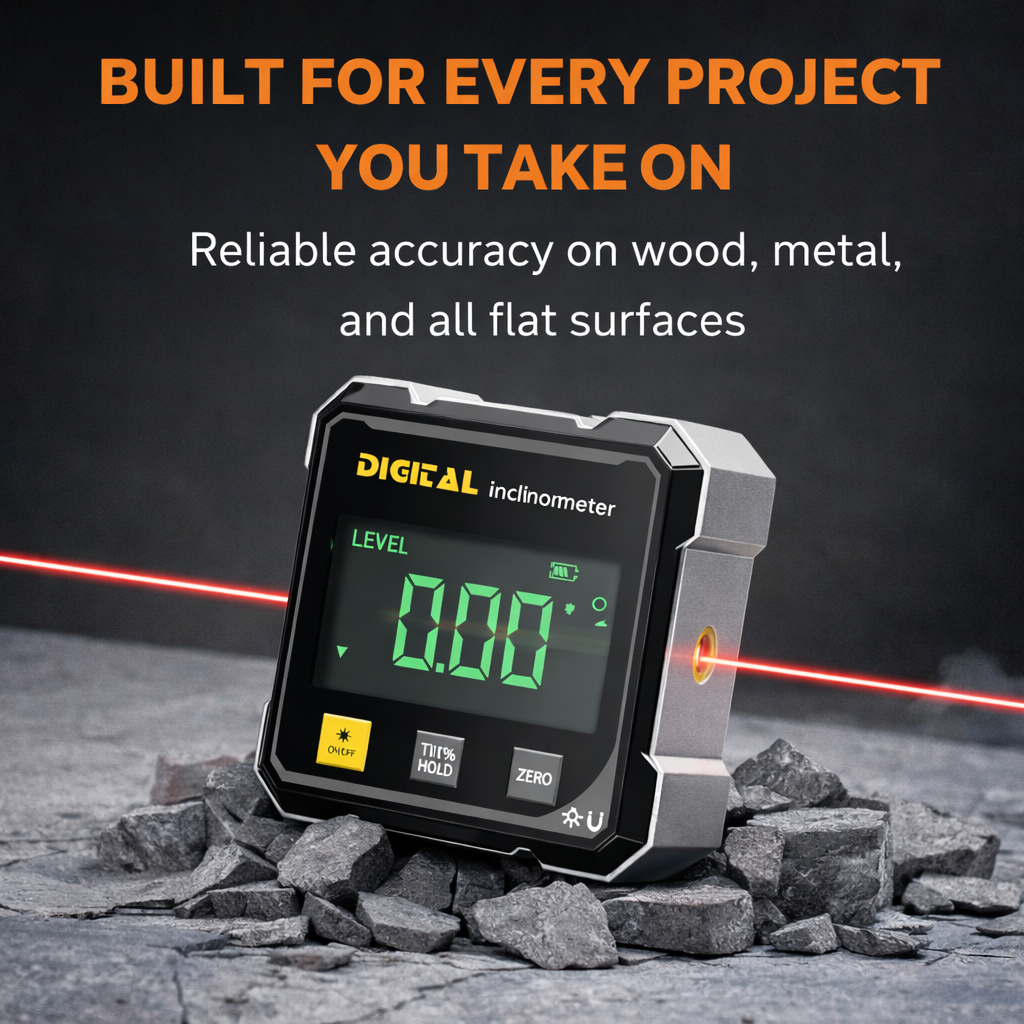 🎯 Digital Laser Angle Finder with Magnetic Base – Get It Straight the First Time