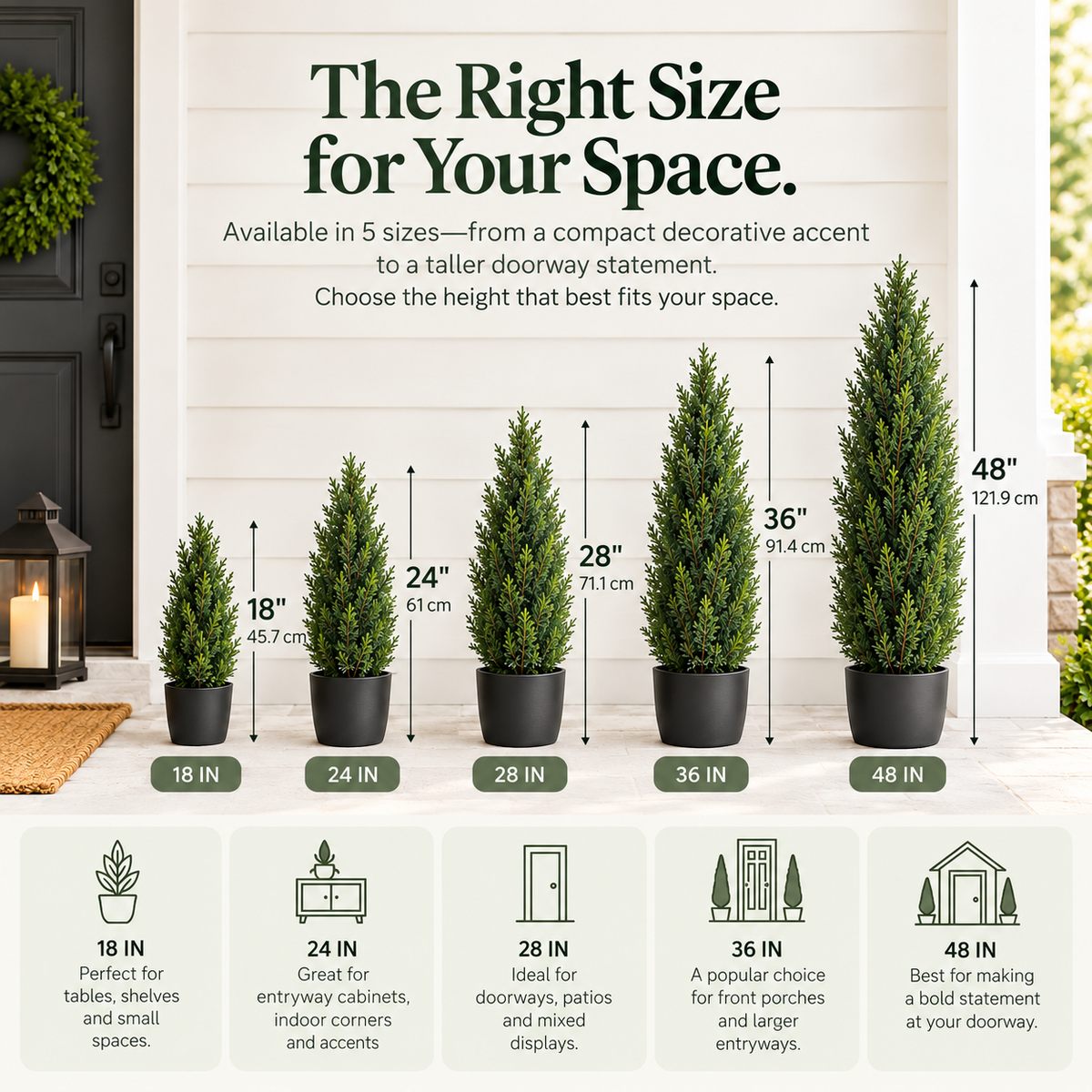 🌲🌿  Luxury Realistic Cypress Topiary Tree –🌿 Elegant, Weather-Resistant Outdoor Décor
