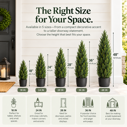 🌲🌿  Luxury Realistic Cypress Topiary Tree –🌿 Elegant, Weather-Resistant Outdoor Décor