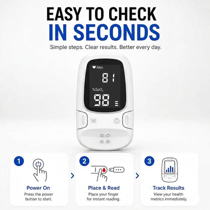 💙Portable Digital Wellness Device – 🩺Compact Design, One-Touch Operation & Easy-to-Read Display