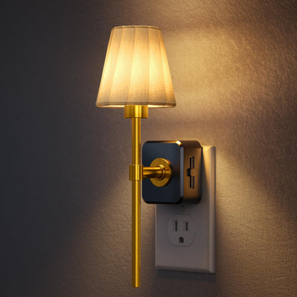 ✨ Decorative Dusk-to-Dawn Plug-In Night Light — 3000K Warm Glow & 0–100% Dimmable