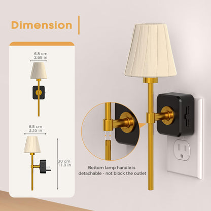 ✨ Decorative Dusk-to-Dawn Plug-In Night Light — 3000K Warm Glow & 0–100% Dimmable