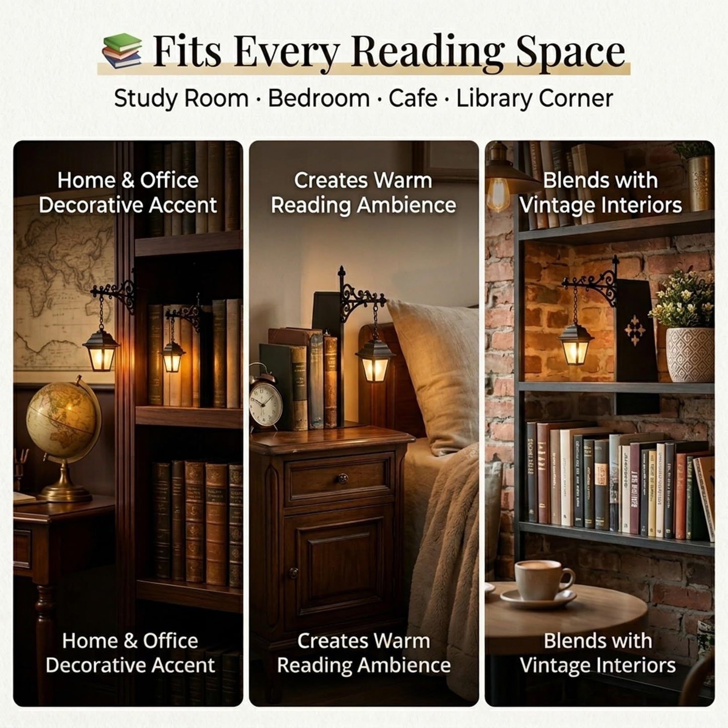 📚Clip‑On Bookshelf Hanging Night Light✨