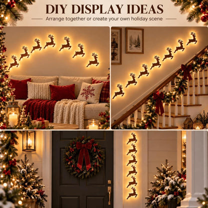 🎄 Glowing Christmas Wall Decor — 7 Holiday Styles + Remote Control