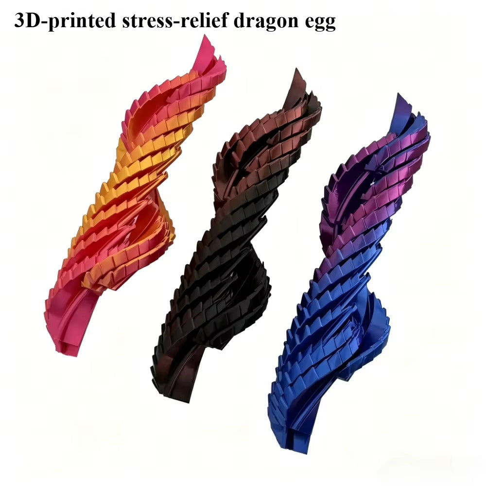 3D Printed Twisted Dragon Egg – Sensory Fidget & Stress Relief Toy