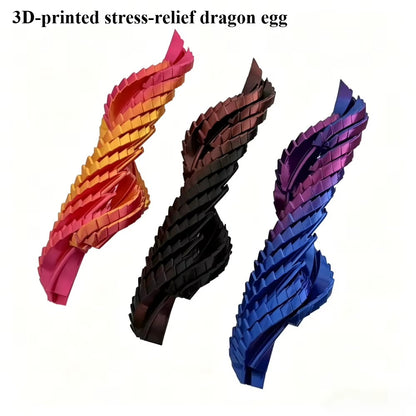 3D Printed Twisted Dragon Egg – Sensory Fidget & Stress Relief Toy