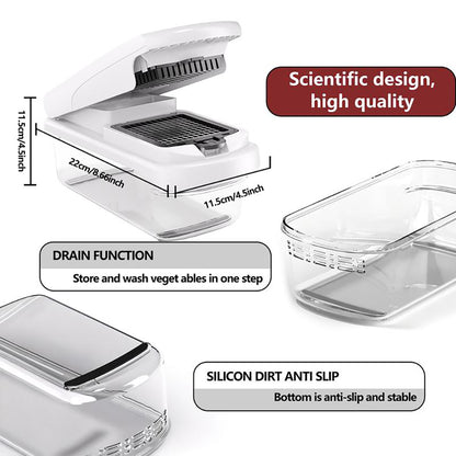 15 In 1 Multifunctional Food Cutter Vegetable Chopper 8 Different Blades With Container Slicers Dicer For Kitchen Cooking