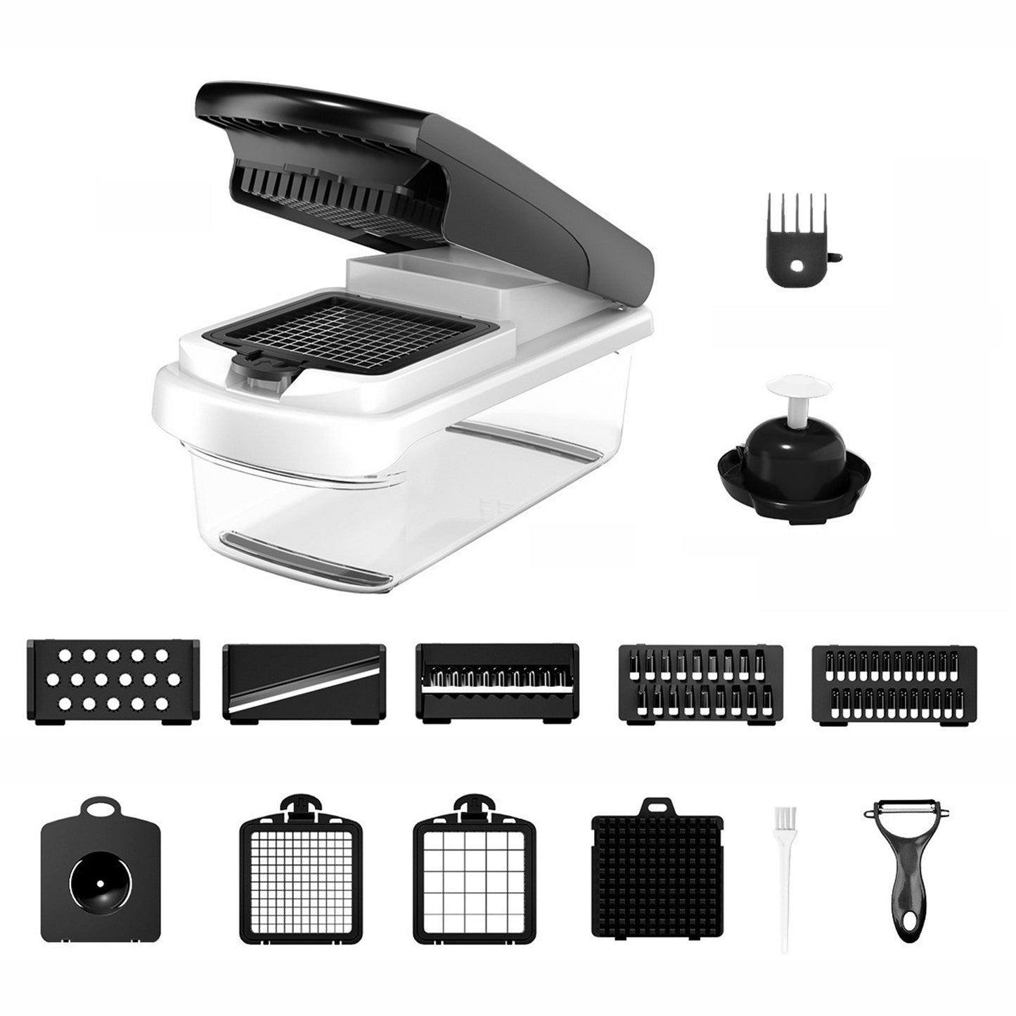 15 In 1 Multifunctional Food Cutter Vegetable Chopper 8 Different Blades With Container Slicers Dicer For Kitchen Cooking