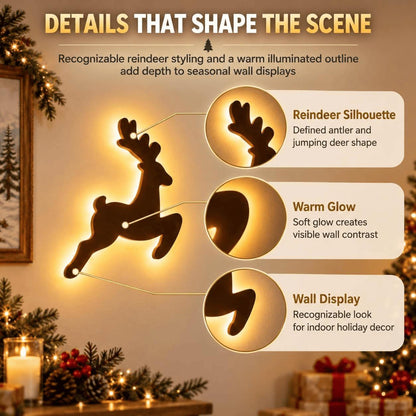 🎄 Glowing Christmas Wall Decor — 7 Holiday Styles + Remote Control