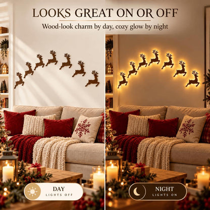 🎄 Glowing Christmas Wall Decor — 7 Holiday Styles + Remote Control