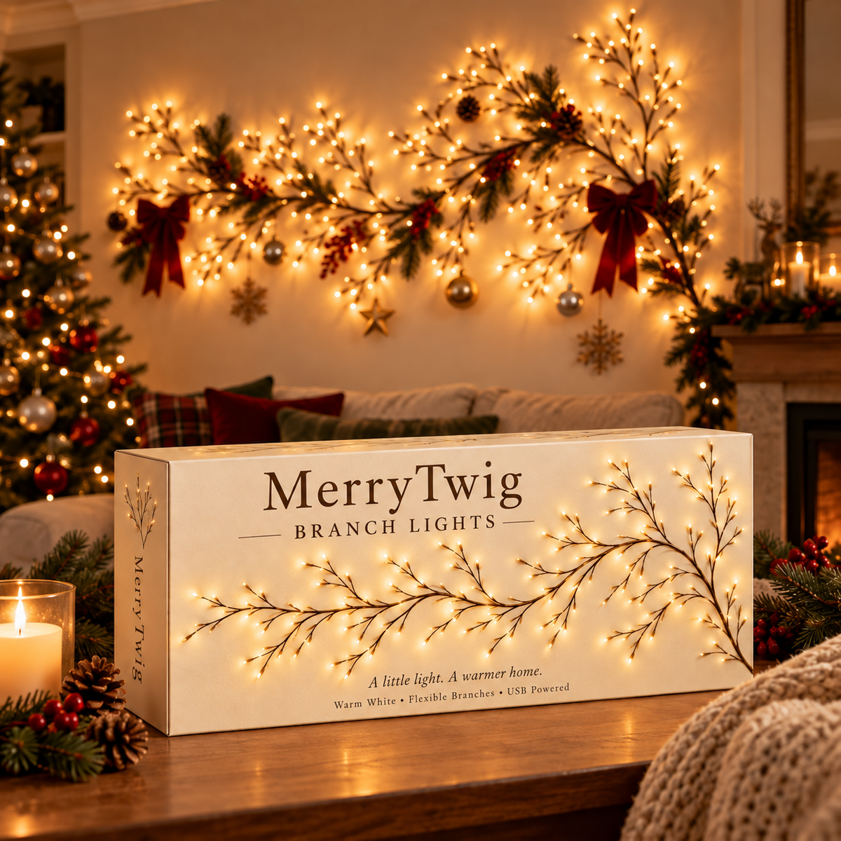 🎄MerryTwig Christmas Branch Lights