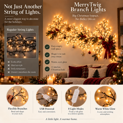 🎄MerryTwig Christmas Branch Lights