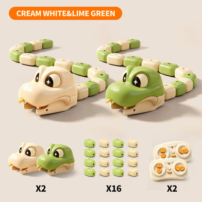 🕹️🙌🏻Magnetic Hungry Snake RC Toy🐍 – Real‑Life Classic Arcade Snake Game,2‑Player Family Kids Game🎮