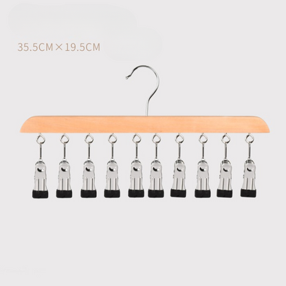 🔥Closet Organizer with 10 Clips - Space Saving Hanging Closet Organizer