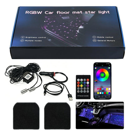 RGBW Starlight Car Floor Mats | APP & Remote Controlled Universal Car Star Floor Mats