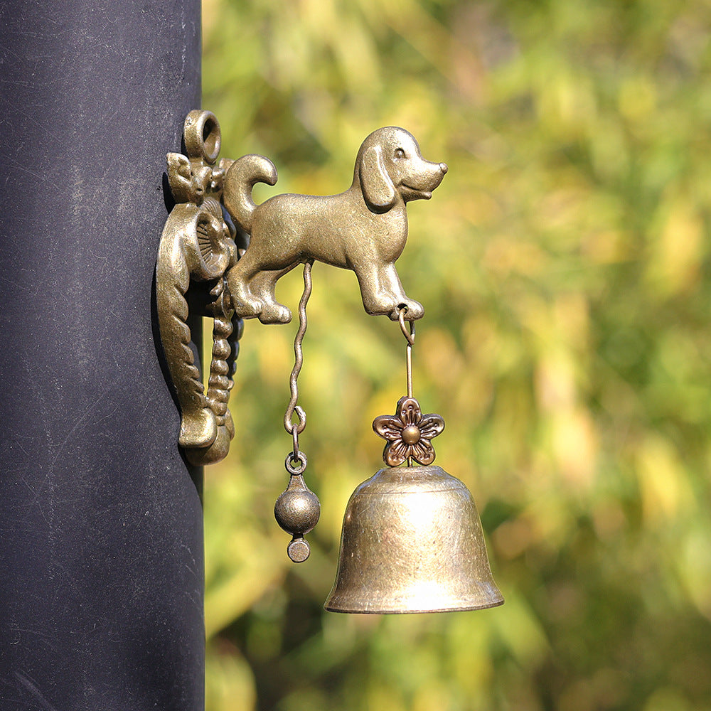 🔔 Vintage Animal Wall Bell – Antique Brass-Style Door & Garden Chime