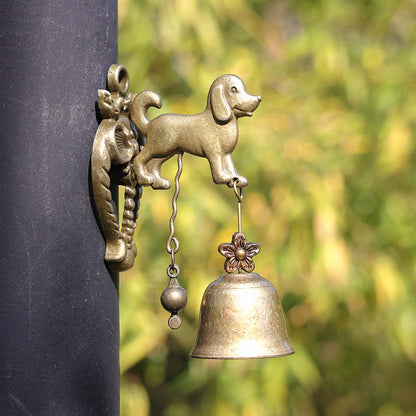 🔔 Vintage Animal Wall Bell – Antique Brass-Style Door & Garden Chime