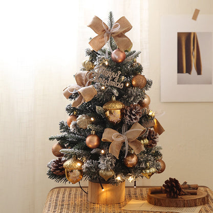 🎄Lighted Tabletop Christmas Tree – Pre-Decorated Holiday Tree with Ornaments & Warm Lights