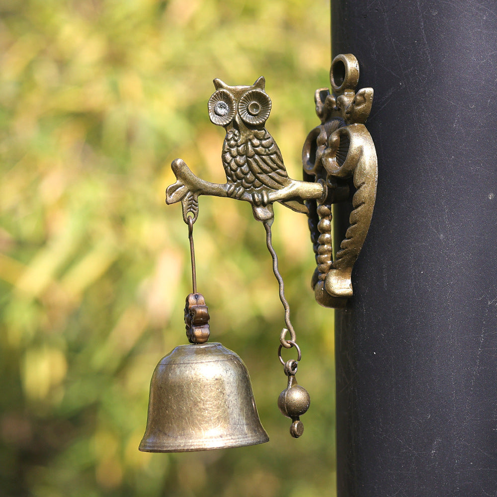 🔔 Vintage Animal Wall Bell – Antique Brass-Style Door & Garden Chime