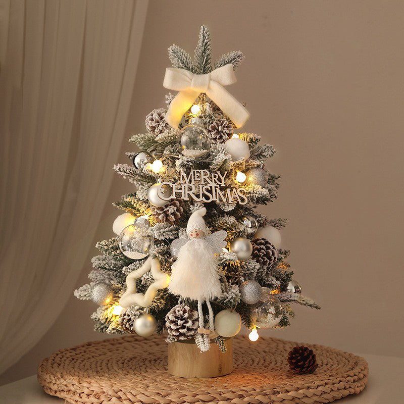 🎄Lighted Tabletop Christmas Tree – Pre-Decorated Holiday Tree with Ornaments & Warm Lights