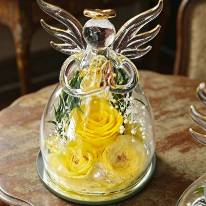 Timeless Angel Preserved Rose in Glass | Mother's Day, Birthday & Anniversary Gift for Mom, Grandma, Wife