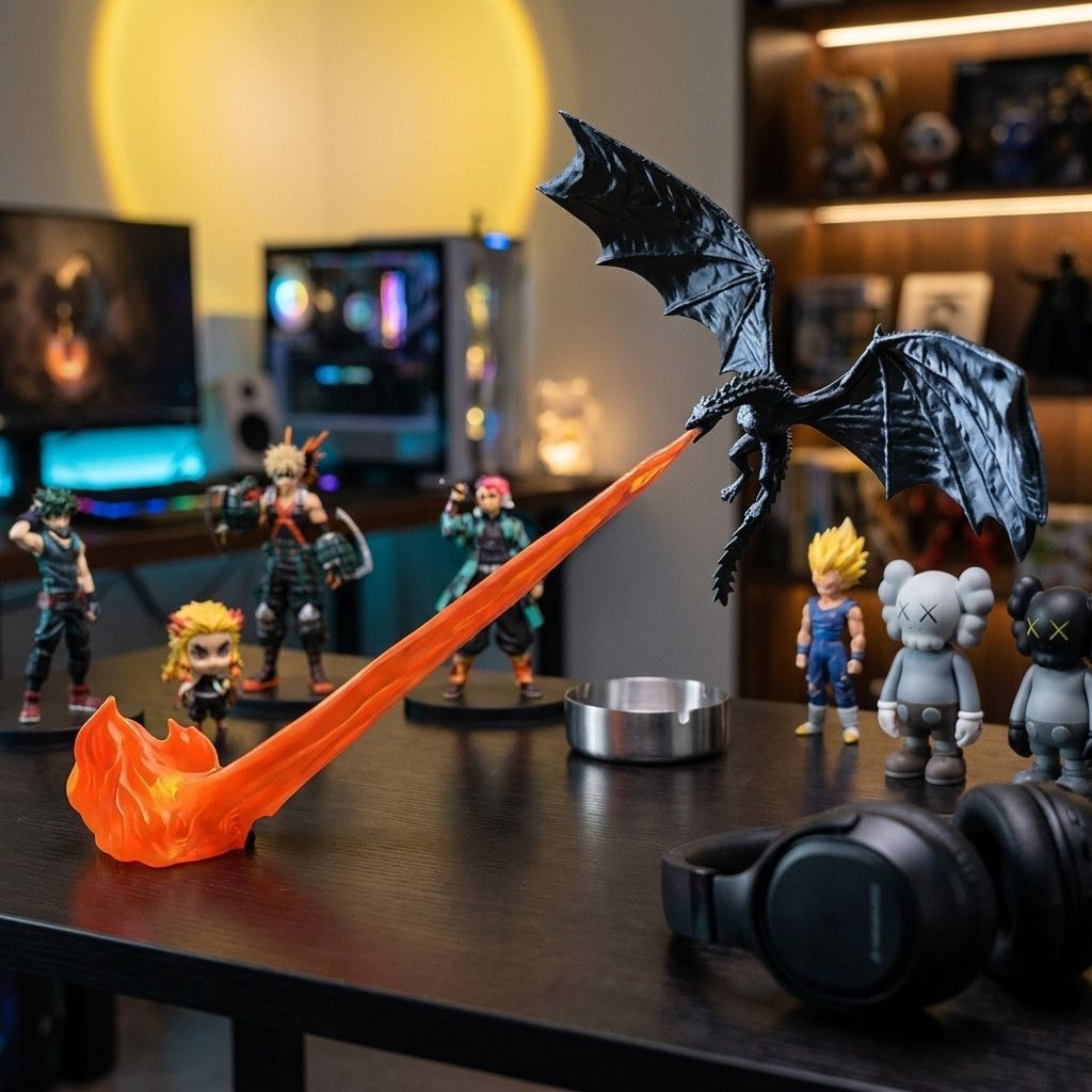 🔥 Mystical Dragon Fire Lamp 🐉 | Halloween LED Night Light & Home Decor 🎃👻
