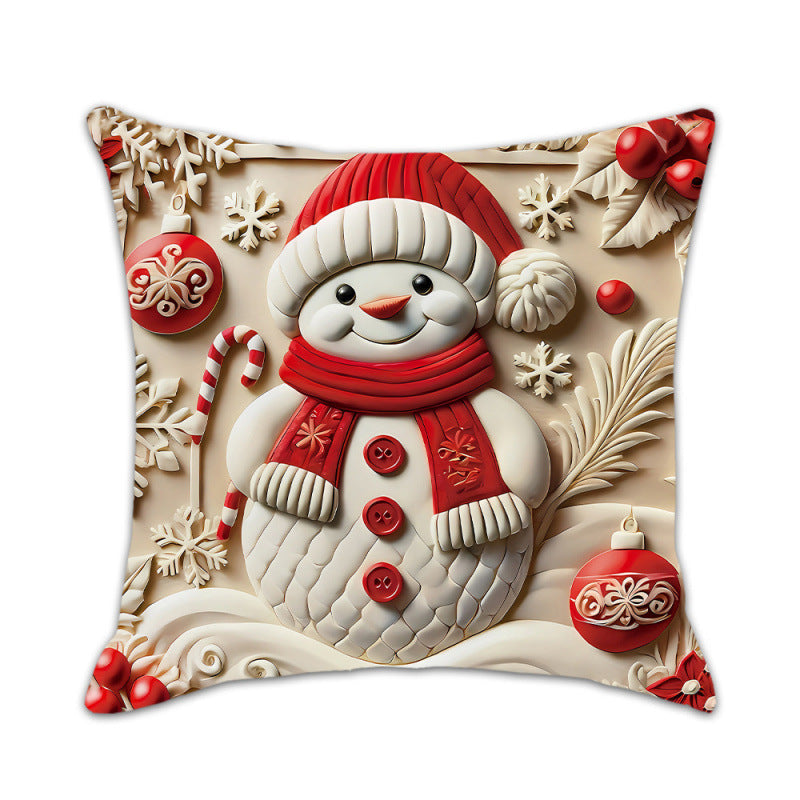 🏆 50K+ SOLD! 🎅🎄Christmas Themed Cushion Cover – Machine Washable, Wrinkle-Resistant, Durable, Perfect for Living Room, Bedroom, Office & More 🦌☃️