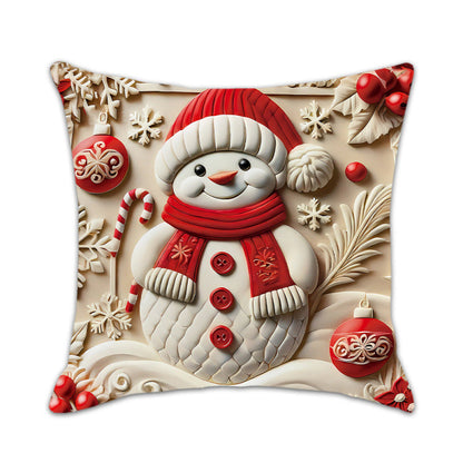 🏆 50K+ SOLD! 🎅🎄Christmas Themed Cushion Cover – Machine Washable, Wrinkle-Resistant, Durable, Perfect for Living Room, Bedroom, Office & More 🦌☃️