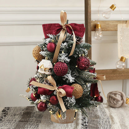 🎄Lighted Tabletop Christmas Tree – Pre-Decorated Holiday Tree with Ornaments & Warm Lights