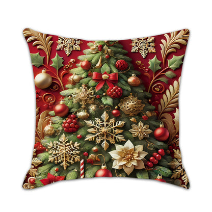 🏆 50K+ SOLD! 🎅🎄Christmas Themed Cushion Cover – Machine Washable, Wrinkle-Resistant, Durable, Perfect for Living Room, Bedroom, Office & More 🦌☃️