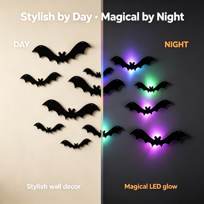 🎃 Light-Up 3D Bat Wall Stickers | Viral Halloween Yard Decor🦇🔥🔥🔥