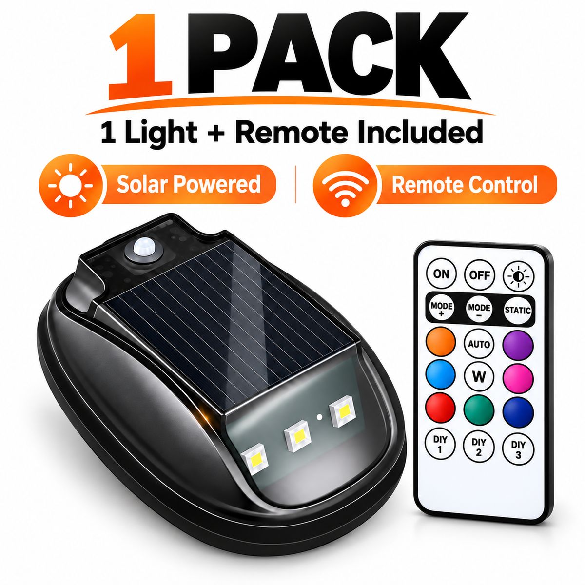 ⚡⚡ UPGRADE YOUR RIDE🔥🔥Dual-Charging RGB Car Roof Lights – USB + Solar, Detachable & Easy Install